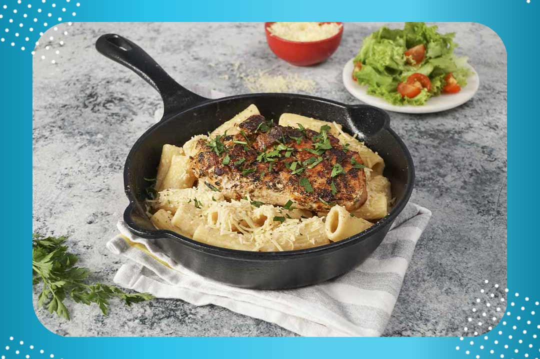 pasta y pollo
